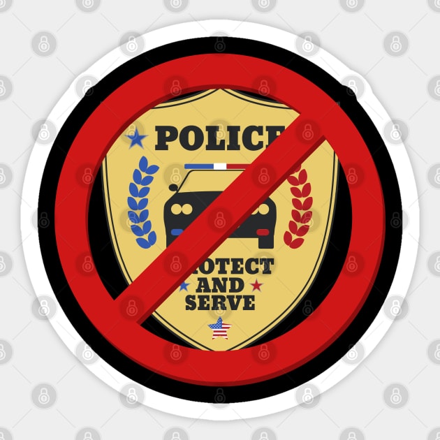 fuck the police Sticker by vaporgraphic